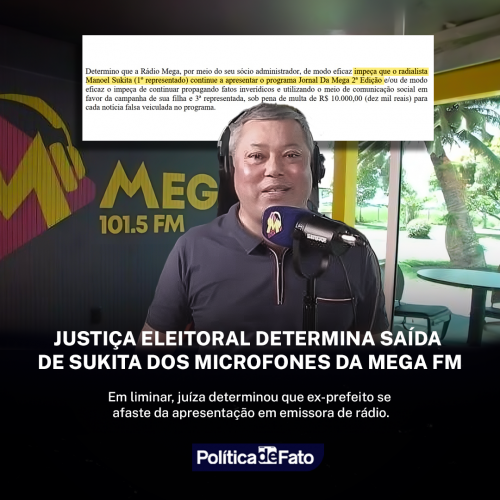 Justiça determina saída de Sukita dos microfones da Mega FM