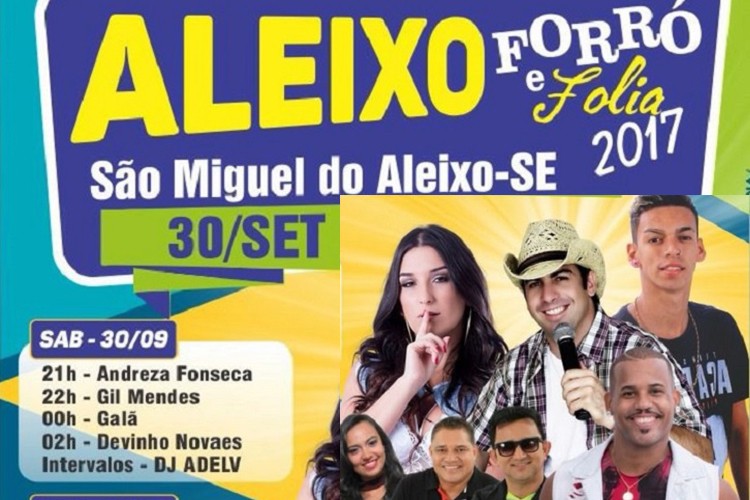 Festa em São Miguel do Aleixo tem Gil Mendes, Galã e Devinho Novaes