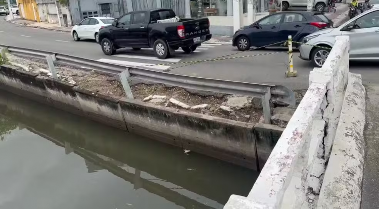 Após chuvas, Defesa Civil diz que não há risco de colapso estrutural no pontilhão do Bairro São José em Aracaju
