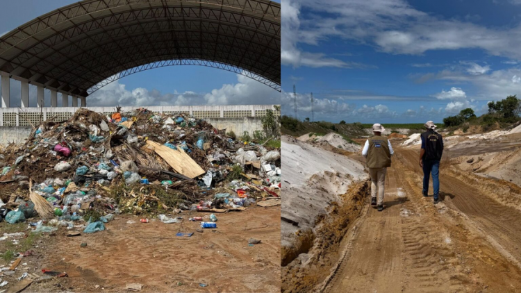 Descarte irregular de lixo e extração ilegal de areia são identificados em Japoatã