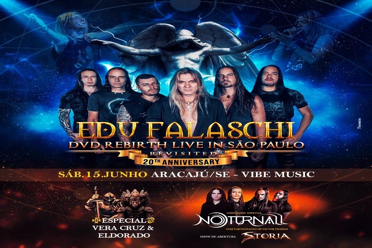 Edu Falaschi apresenta show em homenagem aos 20 anos do DVD “Rebirth live in São Paulo” em Aracaju no dia 15 de Junho no Vibe Music