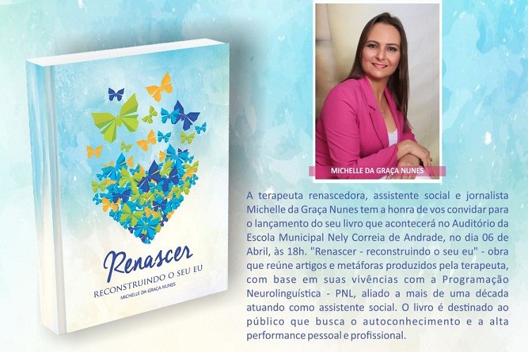 Livro 'Renascer' vai ser lançado nesta sexta-feira em São Miguel do Aleixo