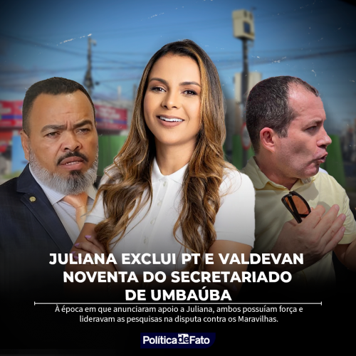 Juliana exclui PT e Valdevan Noventa do secretariado de Umbaúba