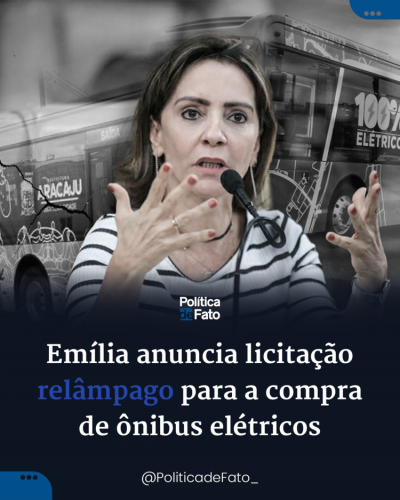 Emília anuncia licitação relâmpago para a compra de ônibus elétricos