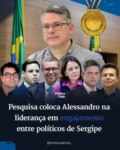 Pesquisa coloca Alessandro na liderança em engajamento entre políticos de Sergipe