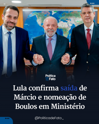 Lula confirma saída de Márcio e nomeação de Boulos em Ministério
