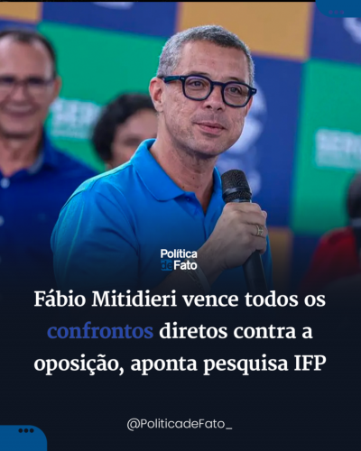 Fábio Mitidieri vence todos os confrontos diretos contra a oposição, aponta pesquisa IFP
