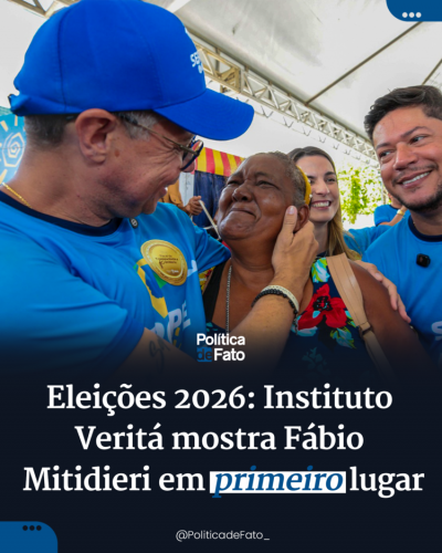 Eleições 2026: Instituto Veritá mostra Fábio Mitidieri em primeiro lugar