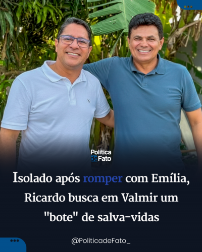 Isolado após romper com Emília, Ricardo busca em Valmir um "bote" de salva-vidas
