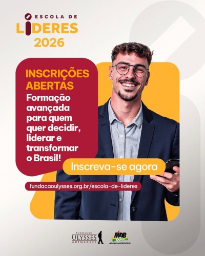 Sergipe: Fundação Ulysses Guimarães abre inscrições para a Escola de Líderes 2026