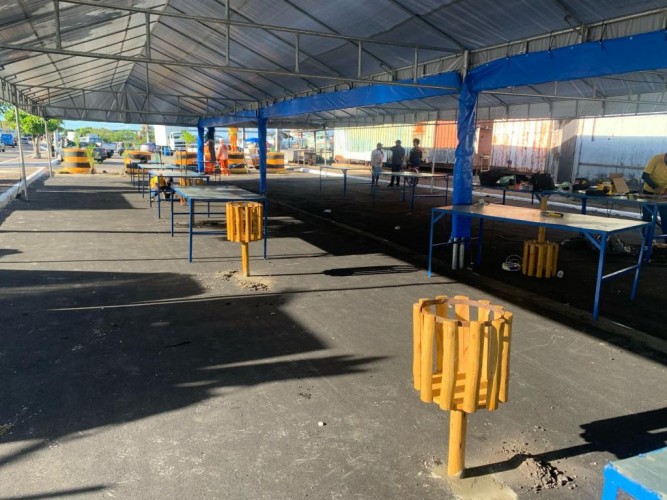 Novo espaço para comerciantes de pescados no Terminal Pesqueiro começa a funcionar nesta quarta-feira, 2