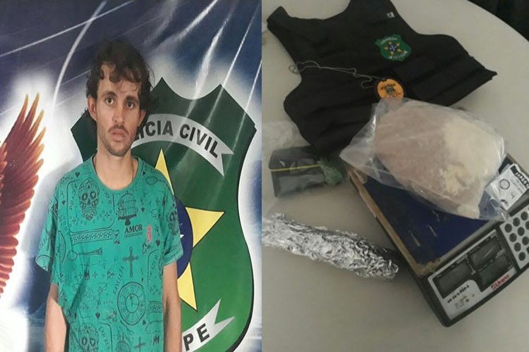 Itabaianense é preso em flagrante por tráfico de drogas e posse irregular de munição